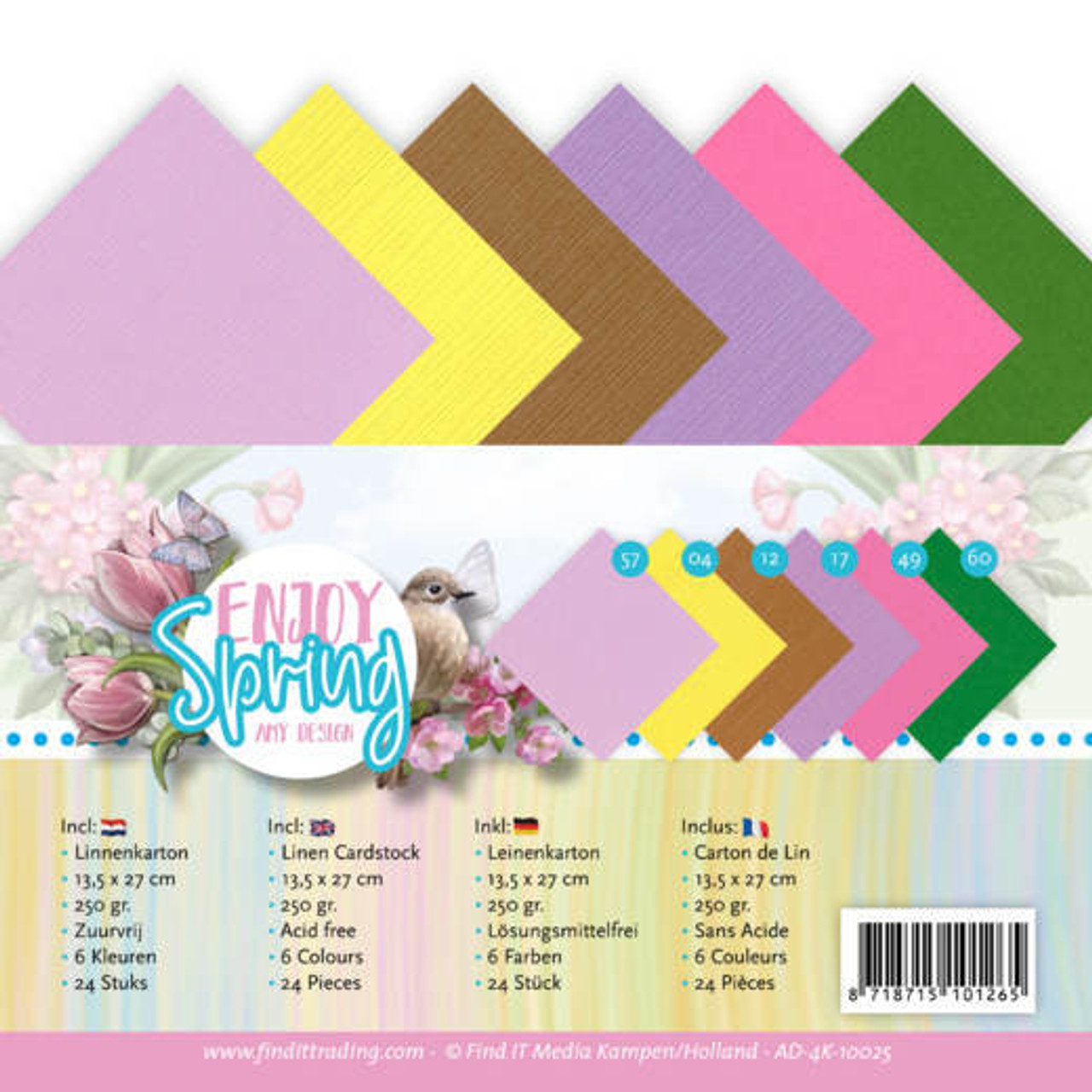 Find It Trading Amy Design Enjoy Spring - Linen Cardstock Pack